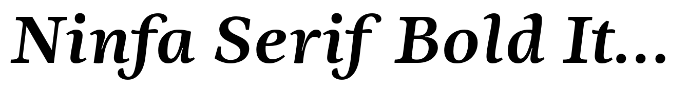 Ninfa Serif Bold Italic